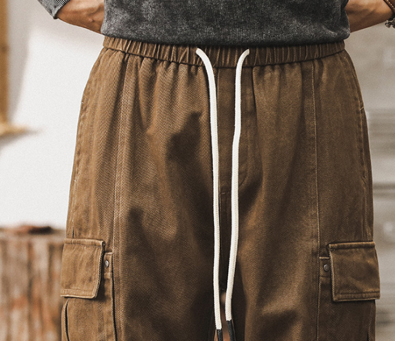 GorgeousBen  American retro khaki workwear pants for men, spring fashion brand loose straight leg pants for men, 2025 new casual pants.