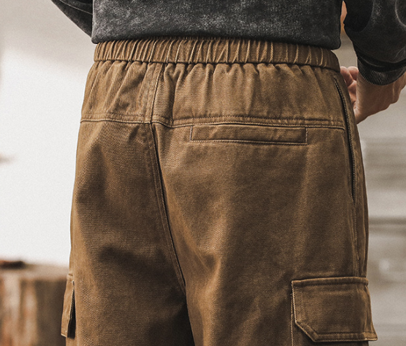 GorgeousBen  American retro khaki workwear pants for men, spring fashion brand loose straight leg pants for men, 2025 new casual pants.