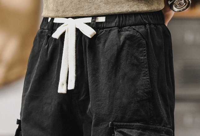 GorgeousBen American style retro work pants, new men's leg binding pants, spring and autumn loose straight leg casual pants for men.