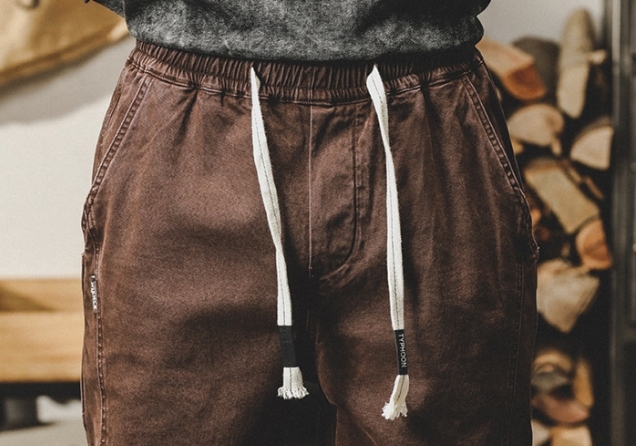 GorgeousBen American heavy-duty retro workwear pants for men, autumn loose straight leg 2024 men's casual pants, leg tied pants.