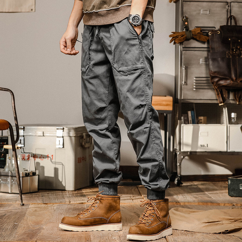 GorgeousBen American retro work pants men's straight leg loose fit trendy brand spring and autumn men's casual pants heavyweight pants men.