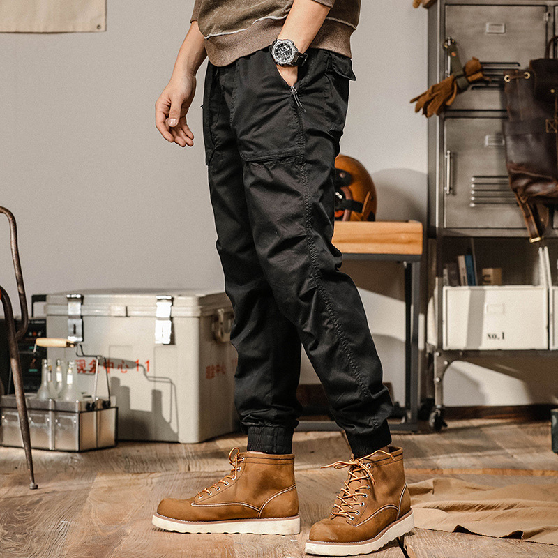 GorgeousBen American retro work pants men's straight leg loose fit trendy brand spring and autumn men's casual pants heavyweight pants men.