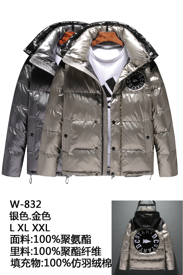 Stocks & ready to ship-Men's imitation down cotton jacket