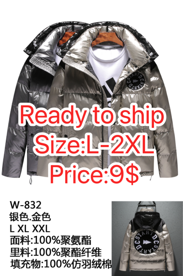 Stocks & ready to ship-Men's imitation down cotton jacket