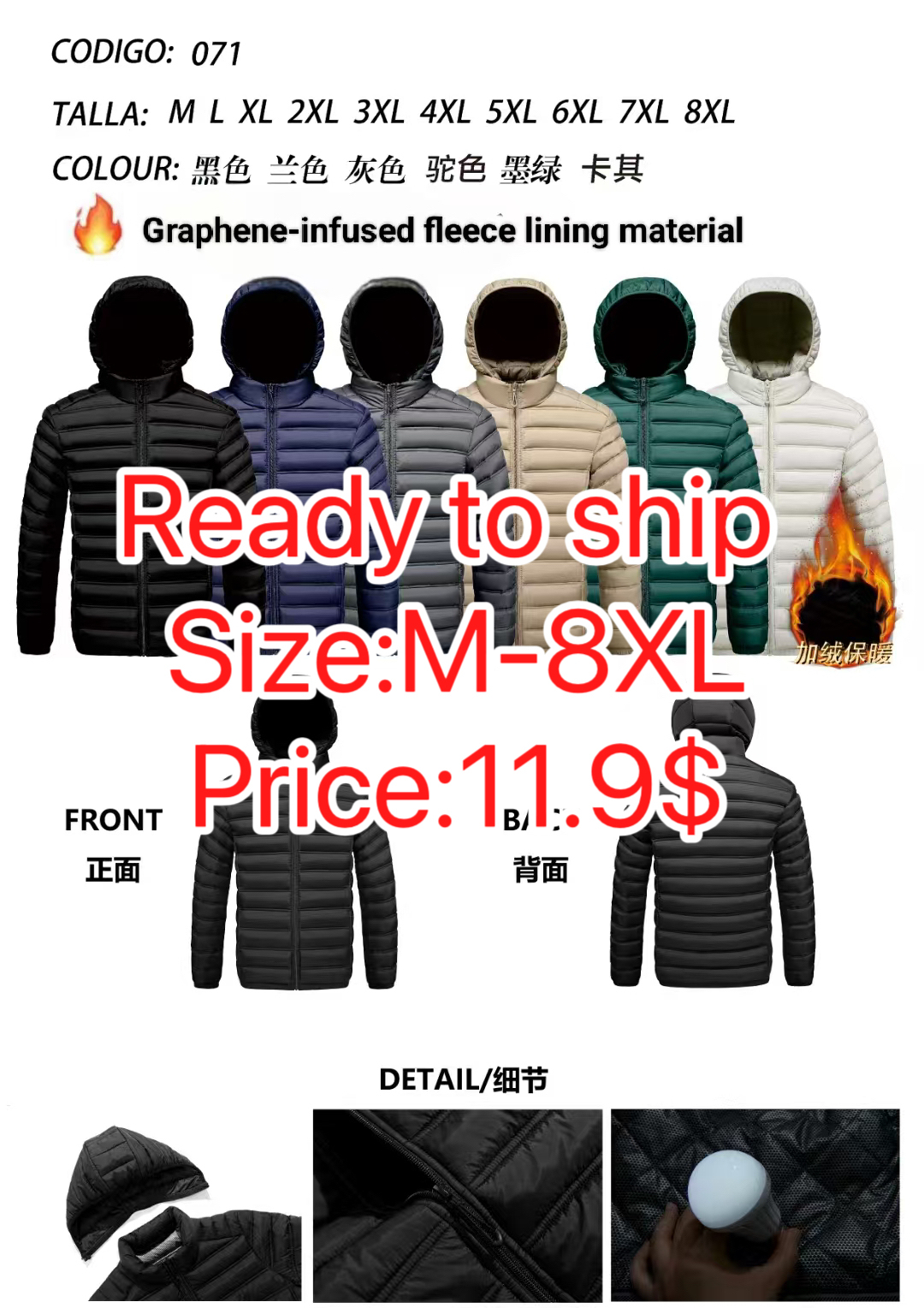Stocks & ready to ship-fashion winter padded jacket collection in stocks