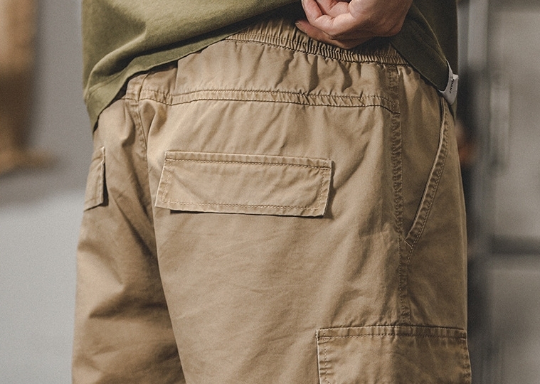 GorgeousBen American retro classic workwear pants men's loose casual shorts summer ins outdoor five quarter pants trend.