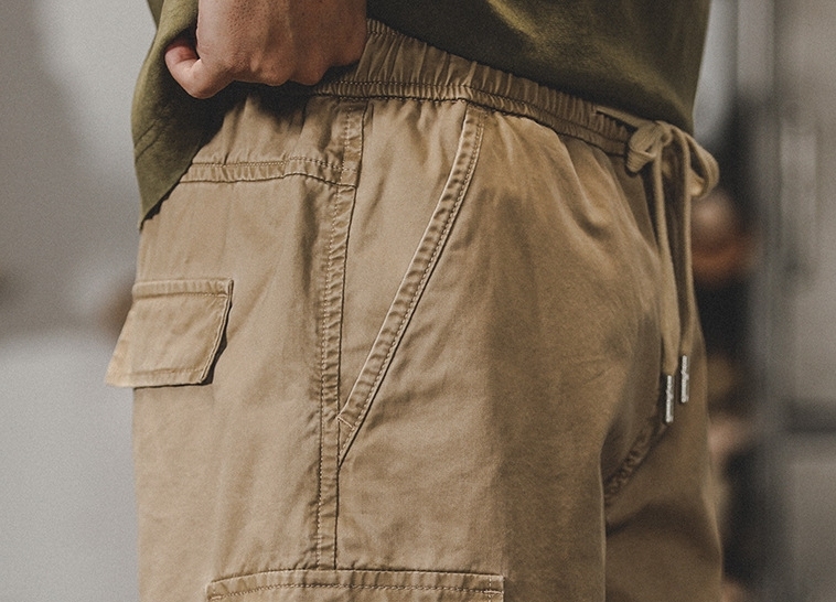 GorgeousBen American retro classic workwear pants men's loose casual shorts summer ins outdoor five quarter pants trend.