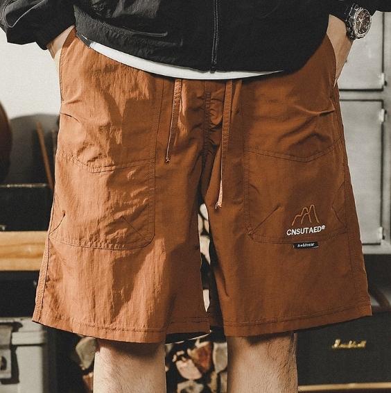 GorgeousBen Mountain style outdoor workwear shorts men's summer 2025 new loose American style trendy brand quick drying five quarter pants men.