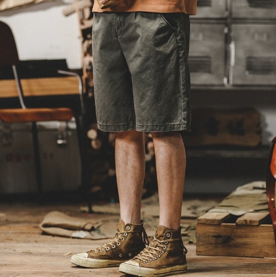 GorgeousBen American fashion brand short pants for men in summer, durable and casual workwear, 5-point pants for men, rugged and handsome, simple and casual mid length pants.
