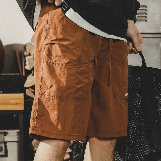 GorgeousBen Mountain style outdoor workwear shorts men's summer 2025 new loose American style trendy brand quick drying five quarter pants men.