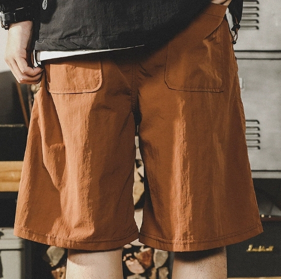 GorgeousBen Mountain style outdoor workwear shorts men's summer 2025 new loose American style trendy brand quick drying five quarter pants men.