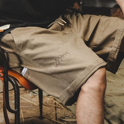 GorgeousBen American heavyweight retro workwear shorts men's summer fashion brand men's Japanese loose oversized casual five quarter pants men's fashion.