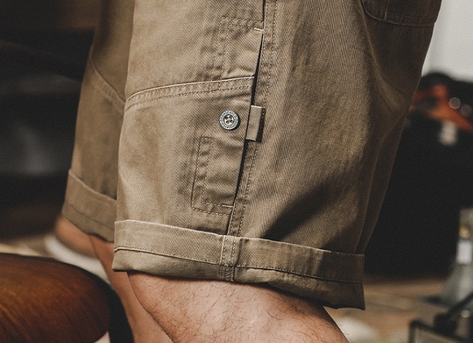 GorgeousBen American heavyweight retro workwear shorts men's summer fashion brand men's Japanese loose oversized casual five quarter pants men's fashion.