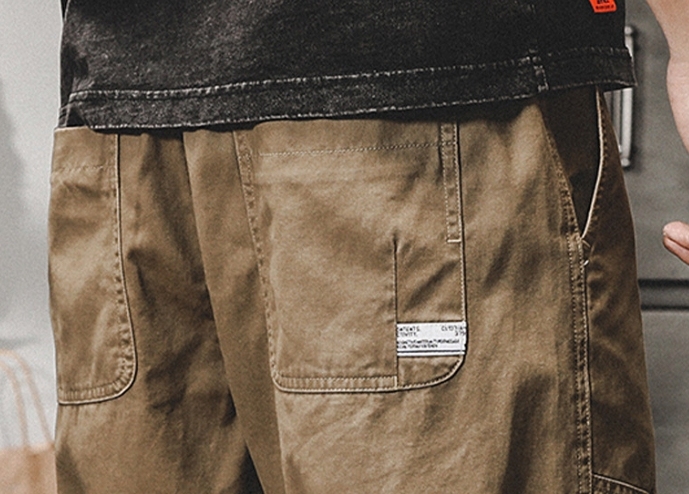 GorgeousBen American heavyweight retro workwear shorts men's summer fashion brand men's Japanese loose oversized casual five quarter pants men's fashion.