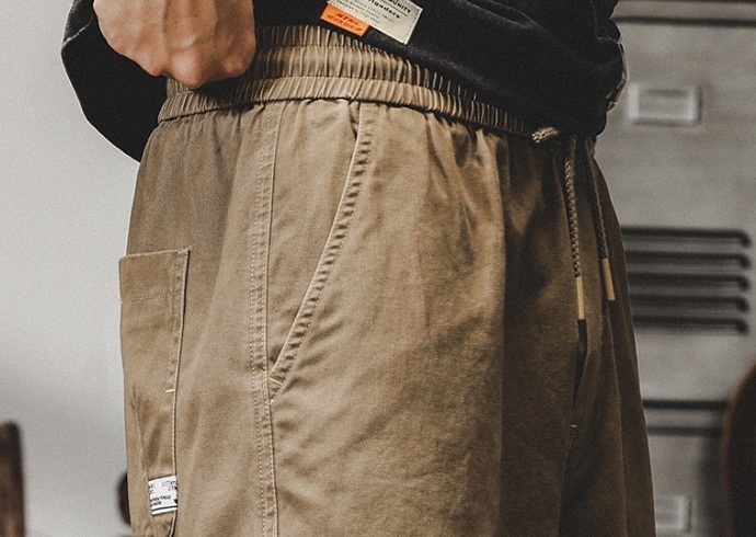GorgeousBen American heavyweight retro workwear shorts men's summer fashion brand men's Japanese loose oversized casual five quarter pants men's fashion.