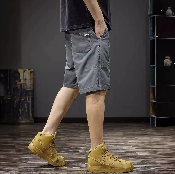 GorgeousBen Workwear shorts men's five point casual pants American fashion brand plus size mid pants summer 2025new men's pants thin.