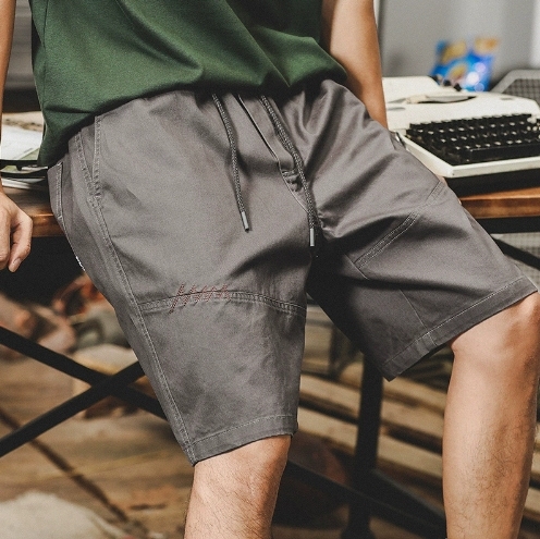 GorgeousBen American heavyweight retro workwear shorts men's summer fashion brand men's Japanese loose oversized casual five quarter pants men's fashion.