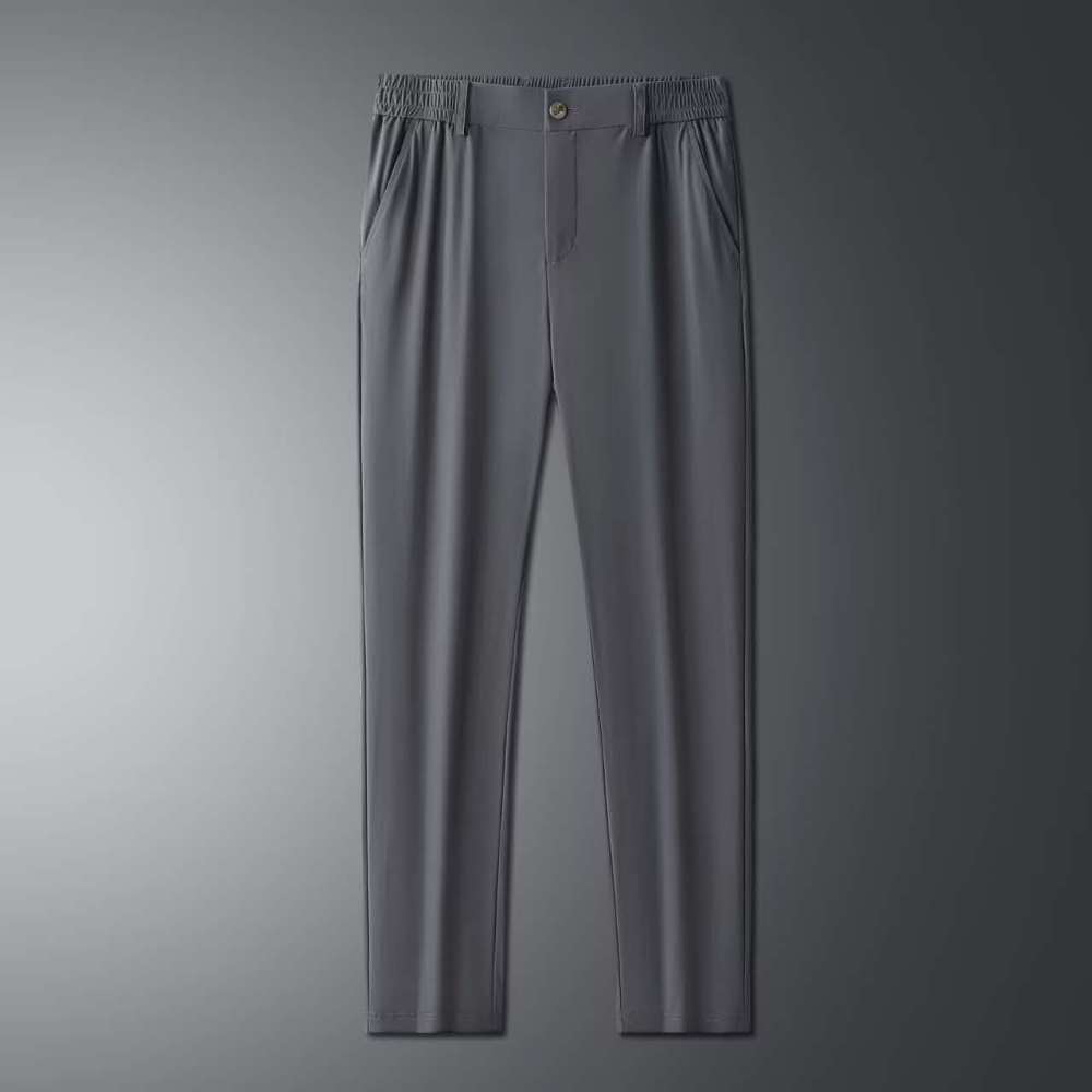 Men's High end men's thin 2025 ice silk pants, business casual trousers.