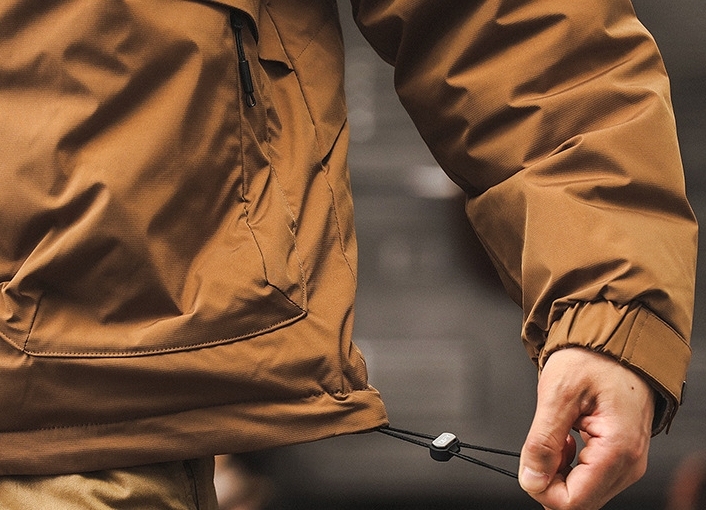 GorgeousBen Grey duck down tooling down jacket men's winter 2025 new outdoor hooded coat men's autumn and winter models.