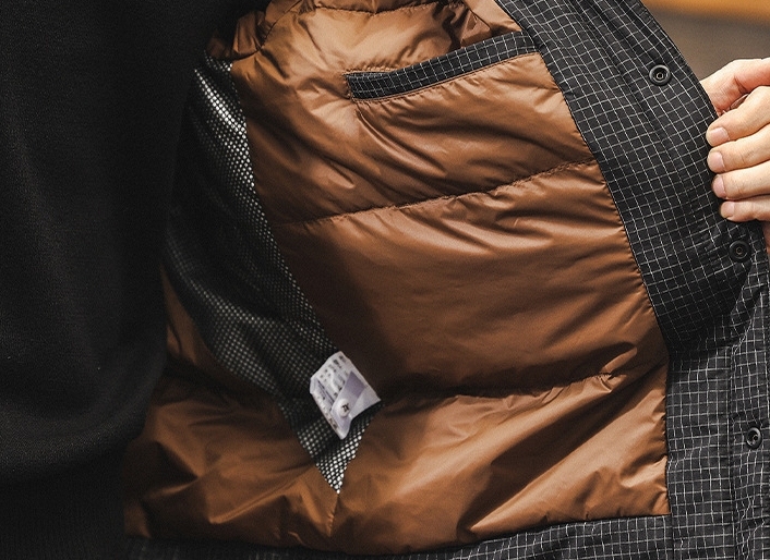 GorgeousBen White duck down workwear, lightweight down jacket, men's winter 2025 new down shirt, men's outdoor men's autumn and winter jacket.