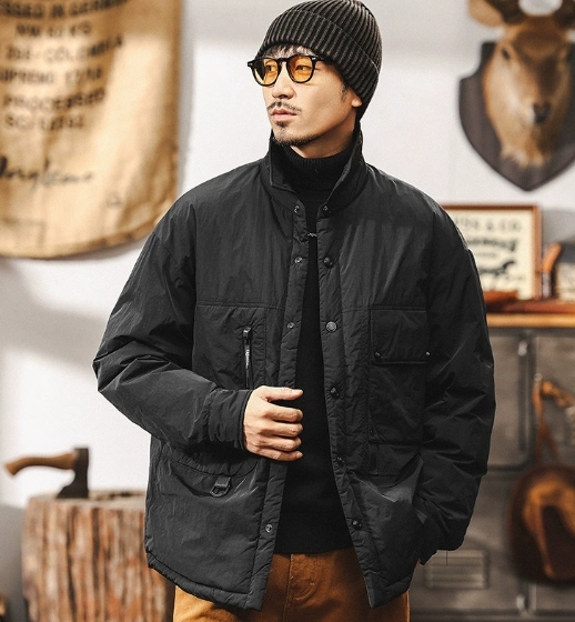 GorgeousBen White duck down workwear, lightweight down jacket, men's winter 2025 new down shirt, men's outdoor men's autumn and winter jacket.