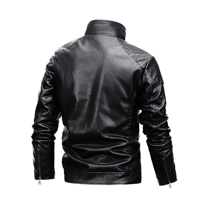GorgeousBen 2025 Men's warm and plush leather jacket