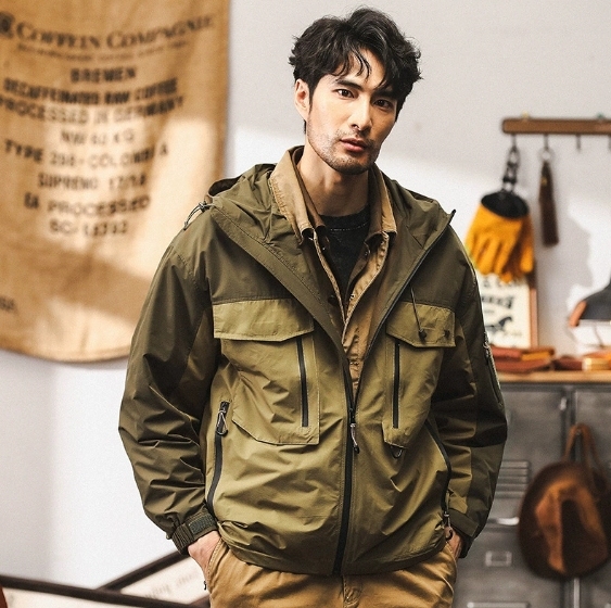 GorgeousBen American retro assault jacket men's autumn loose trendy brand outdoor hunting suit tactical functional hooded workwear jacket.
