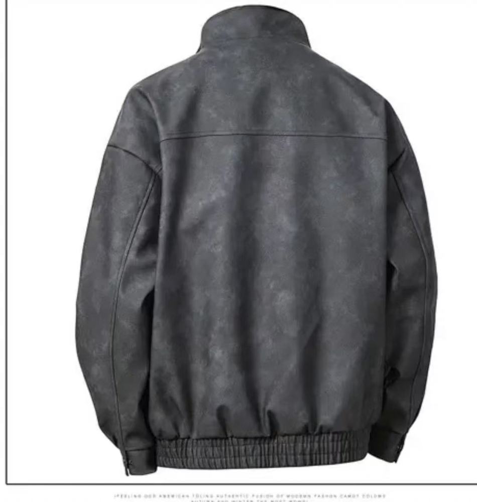 GorgeousBen Loose stand up collar trendy tie dye windproof men's jacket, European and American minimalist men's fashion.