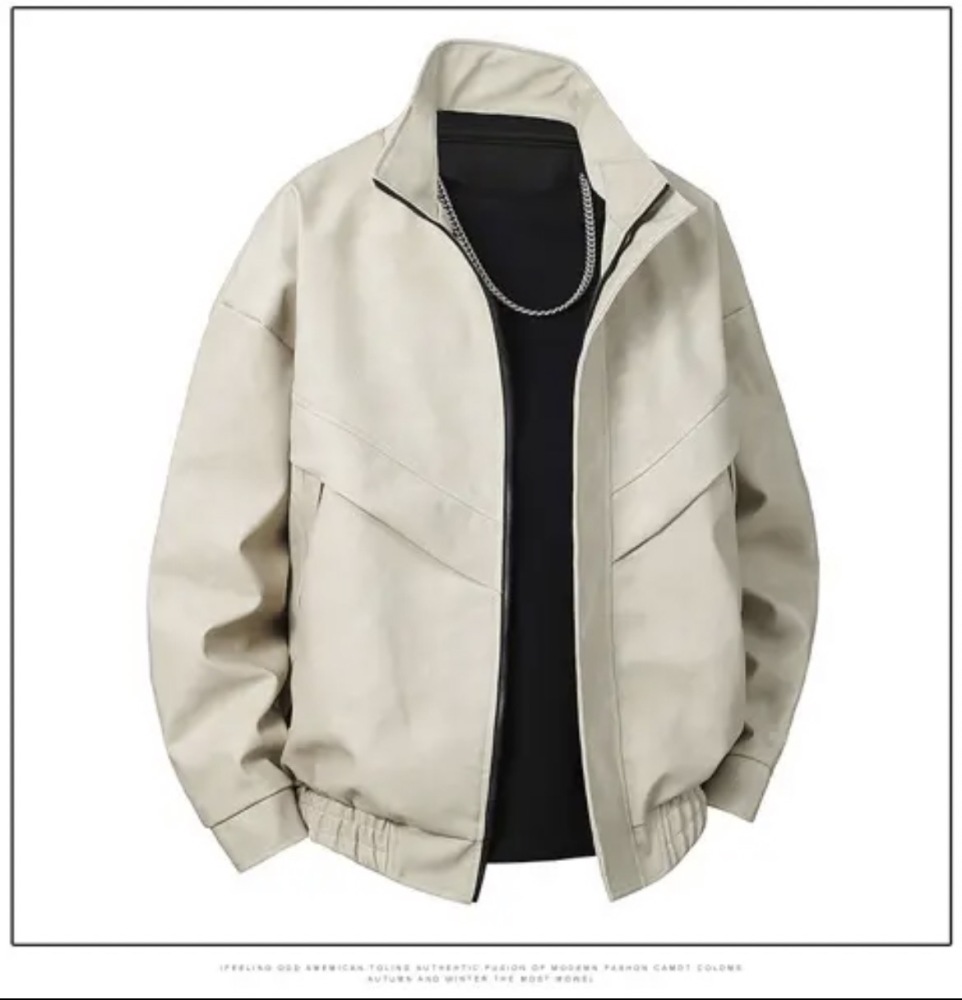 GorgeousBen Loose stand up collar trendy tie dye windproof men's jacket, European and American minimalist men's fashion.
