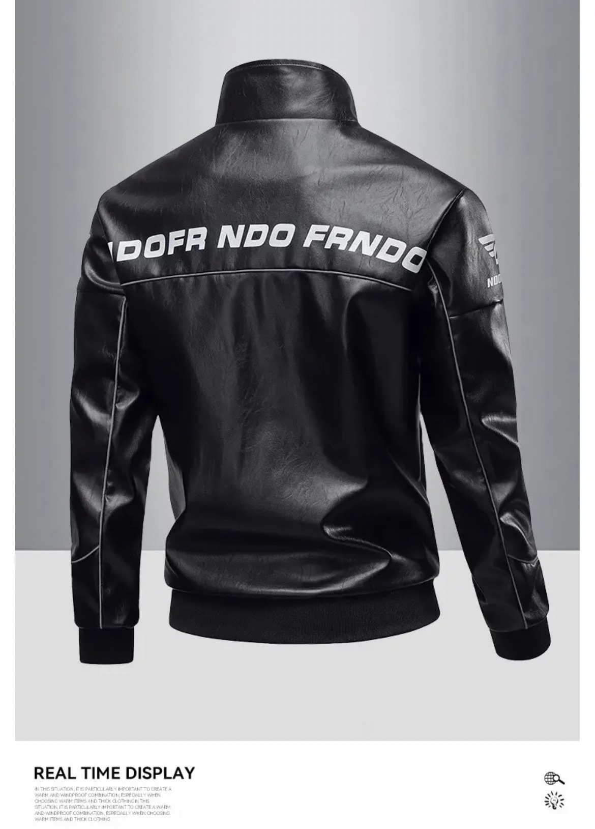 GorgeousBen 2025 new men's stylish motorcycle racing suit, PU leather jacket for motorcycle riding, autumn and winter windproof leather jacket.