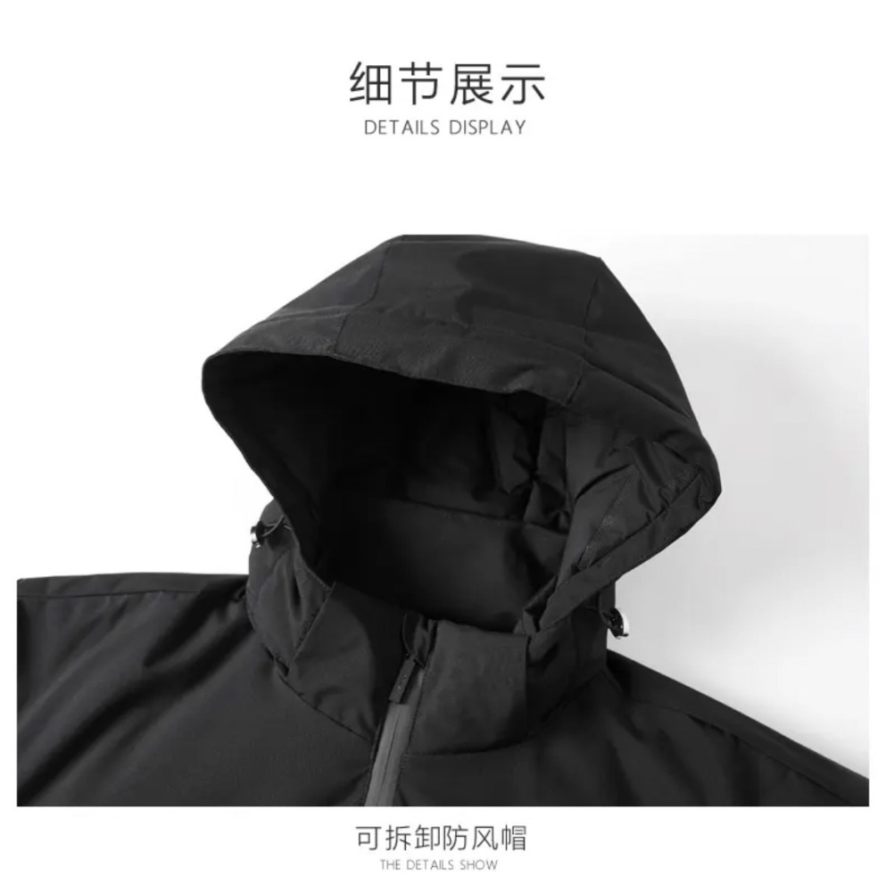 GorgeousBen Winter cotton jacket men's plus size loose cotton jacket trendy hooded sports bread jacket casual warm jacket.