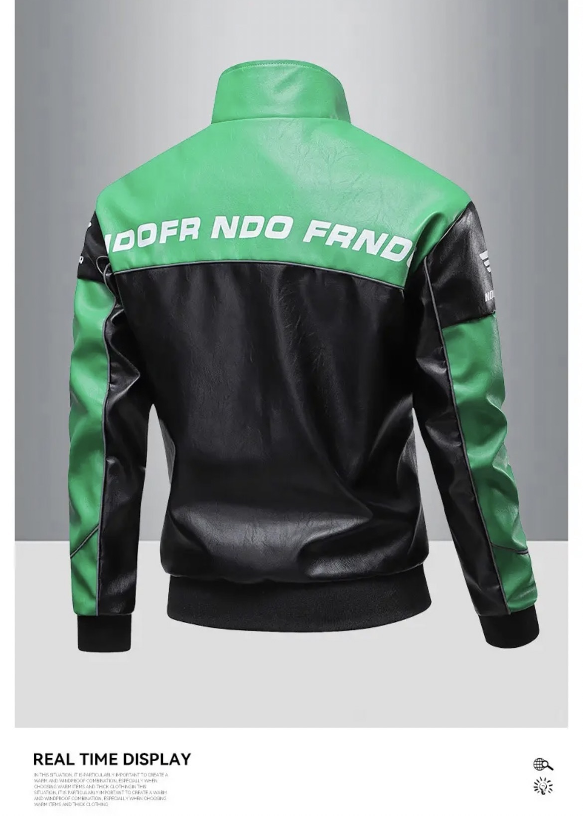 GorgeousBen 2025 new men's stylish motorcycle racing suit, PU leather jacket for motorcycle riding, autumn and winter windproof leather jacket.