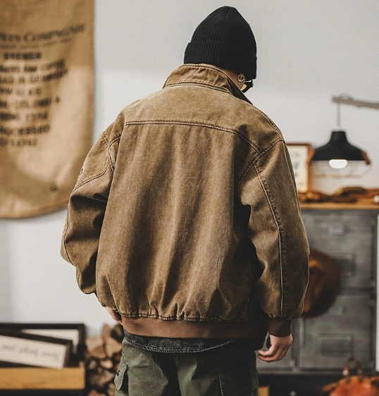 GorgeousBen American heavyweight retro jacket men's spring 2025 new loose trendy brand tough outdoor workwear jacket men's spring and autumn.