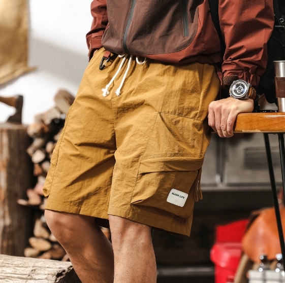 GorgeousBen American thin outdoor functional work shorts men's summer loose tactical hunting gear quick drying multi pocket five quarter pants men.