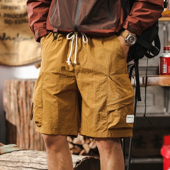 GorgeousBen American thin outdoor functional work shorts men's summer loose tactical hunting gear quick drying multi pocket five quarter pants men.