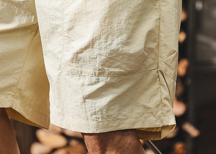 GorgeousBen American retro beige sports shorts men's summer lightweight wrinkle resistant quick drying workwear loose casual five quarter pants