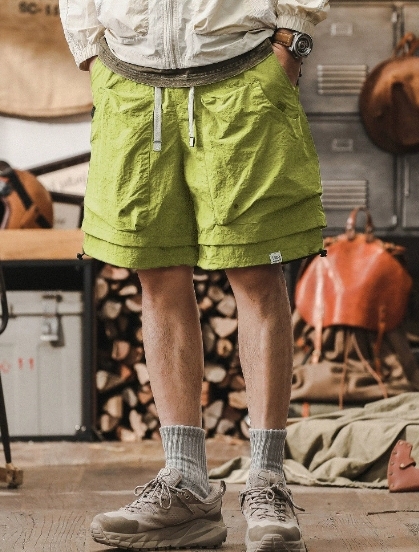 GorgeousBen Outdoor functional waterproof quick drying workwear short pants for men in summer, cool and trendy, two piece mountain style casual cropped pants