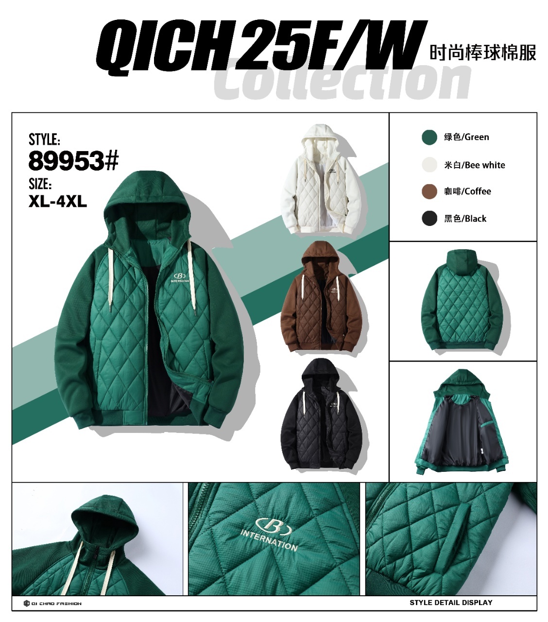 Read to ship -Men's versatile casual cotton jacket with pork ribs.