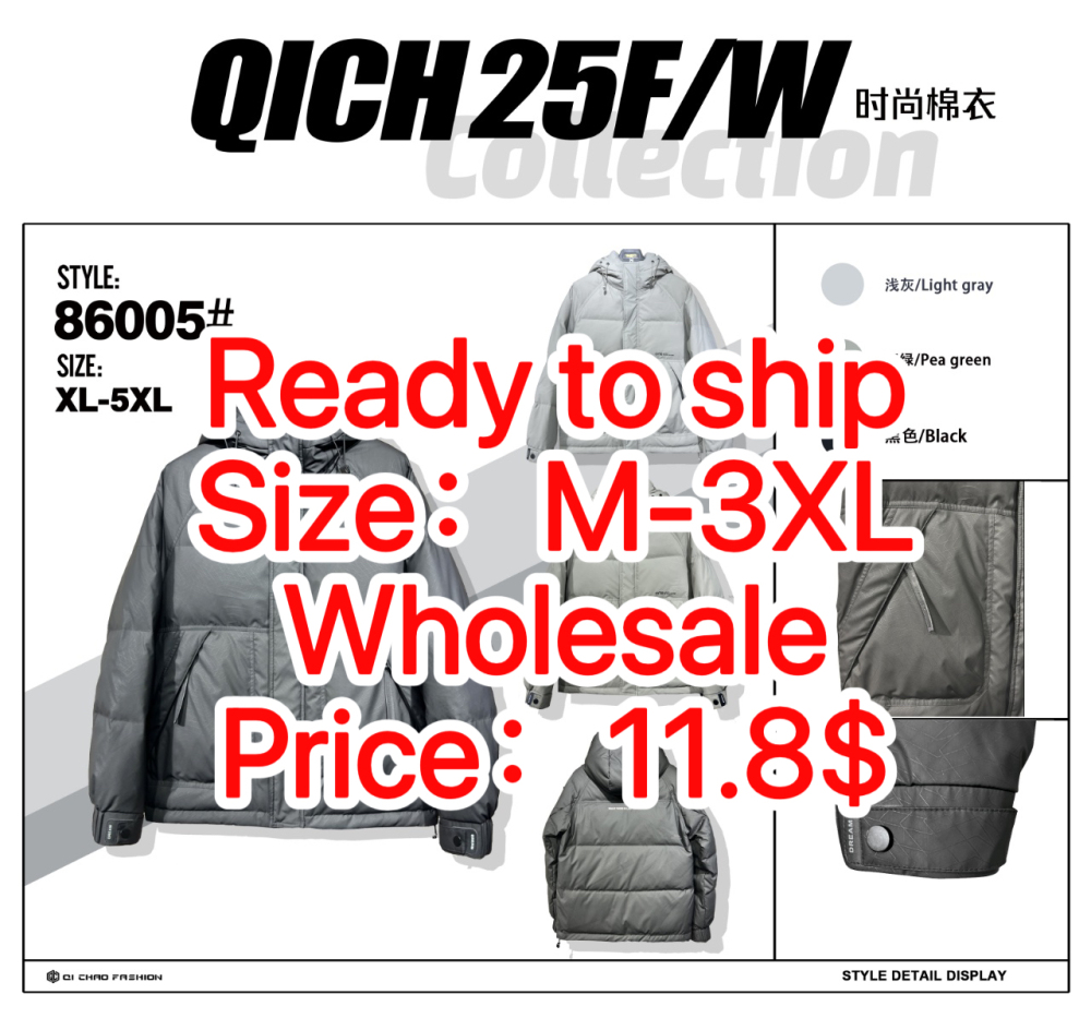 Read to ship- Men's fashionable warm and versatile cotton clothing.