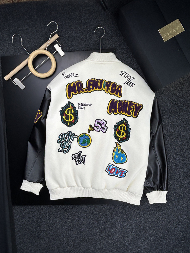 Embroidered jacket American retro baseball uniform