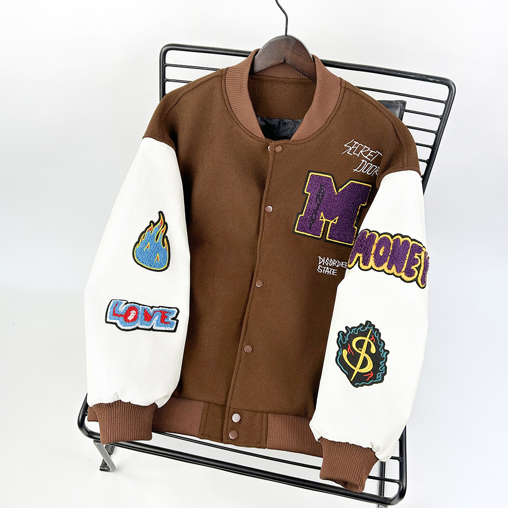 Embroidered jacket American retro baseball uniform