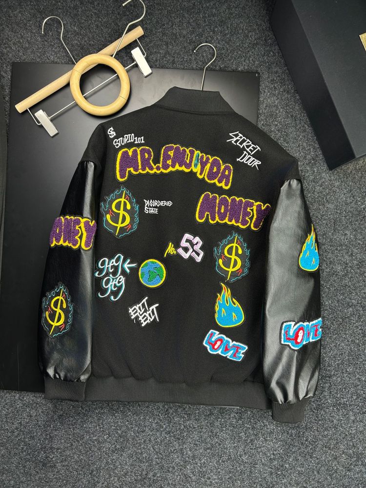 Embroidered jacket American retro baseball uniform