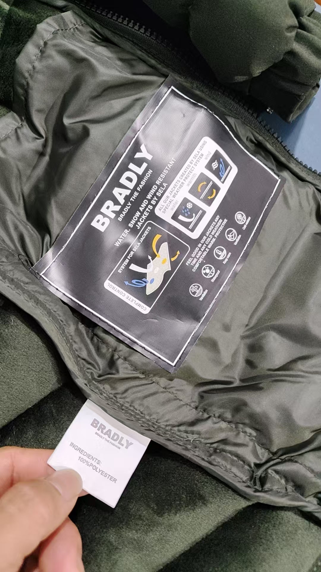 Read to ship- Men's  34/2000  Classic lightweight down jacket with hood for men; cotton coat.