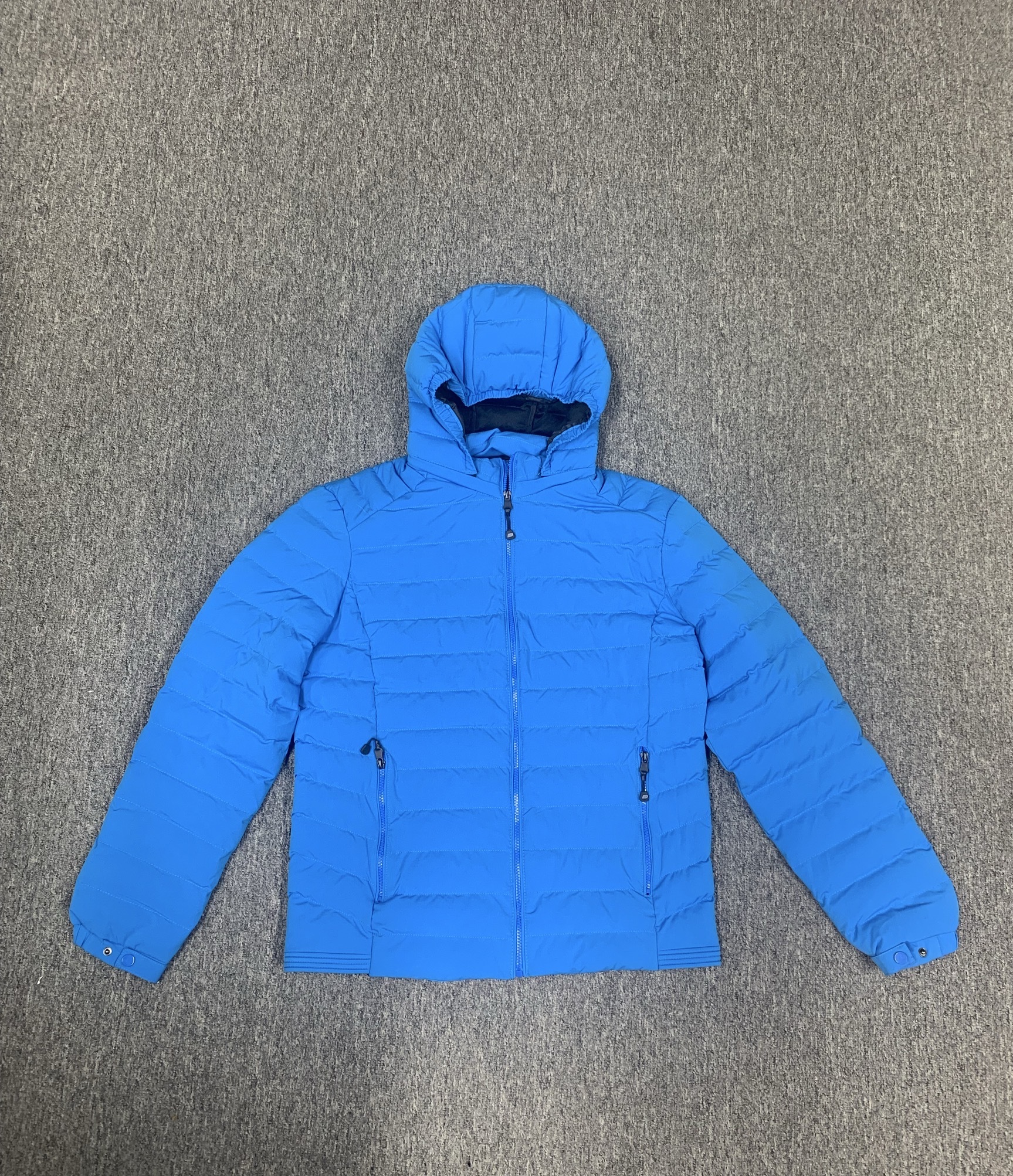 Read to ship- Men's  34/2000  Classic lightweight down jacket with hood for men; cotton coat.