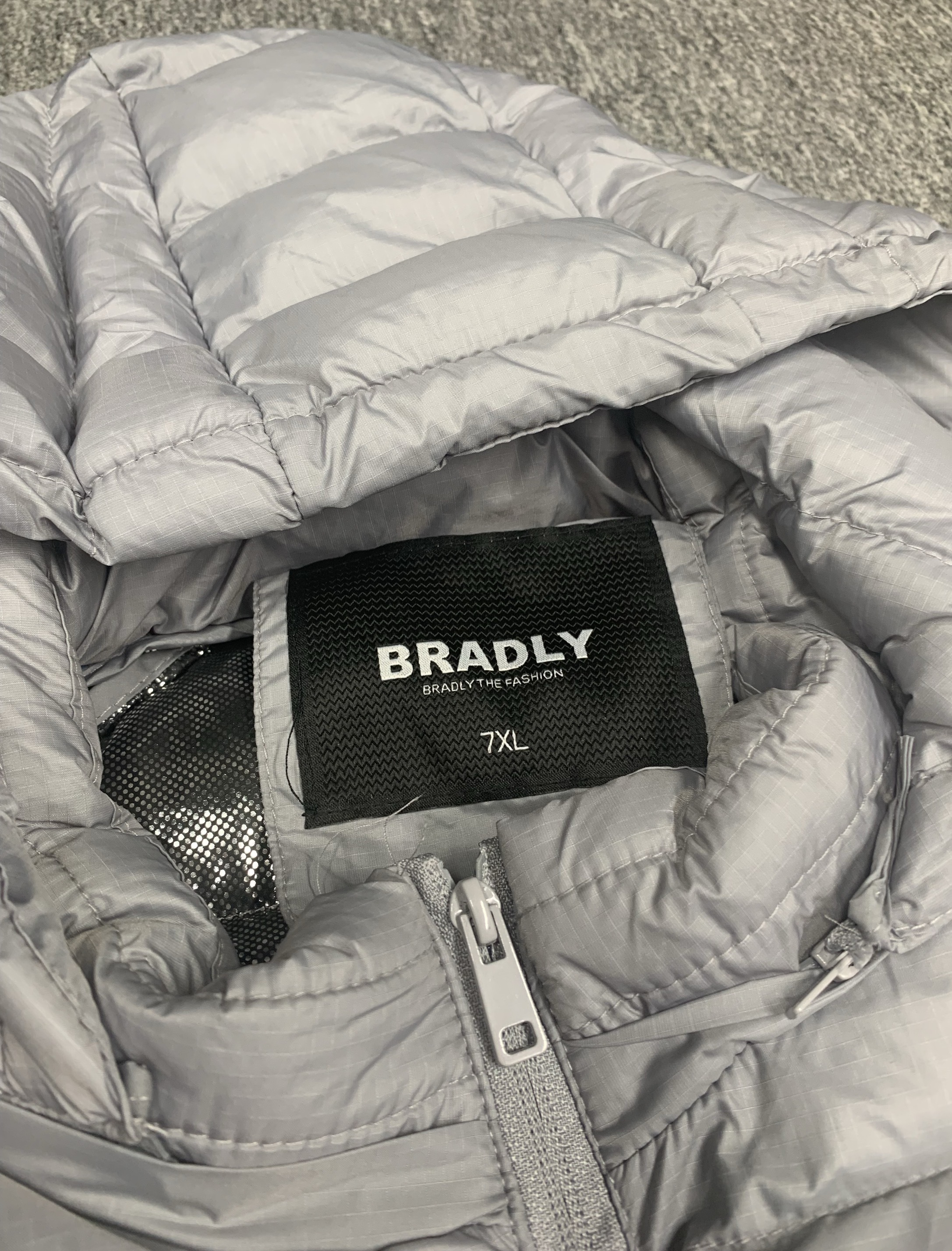 Read to ship- Men's  34/2000  Classic lightweight down jacket with hood for men; cotton coat.