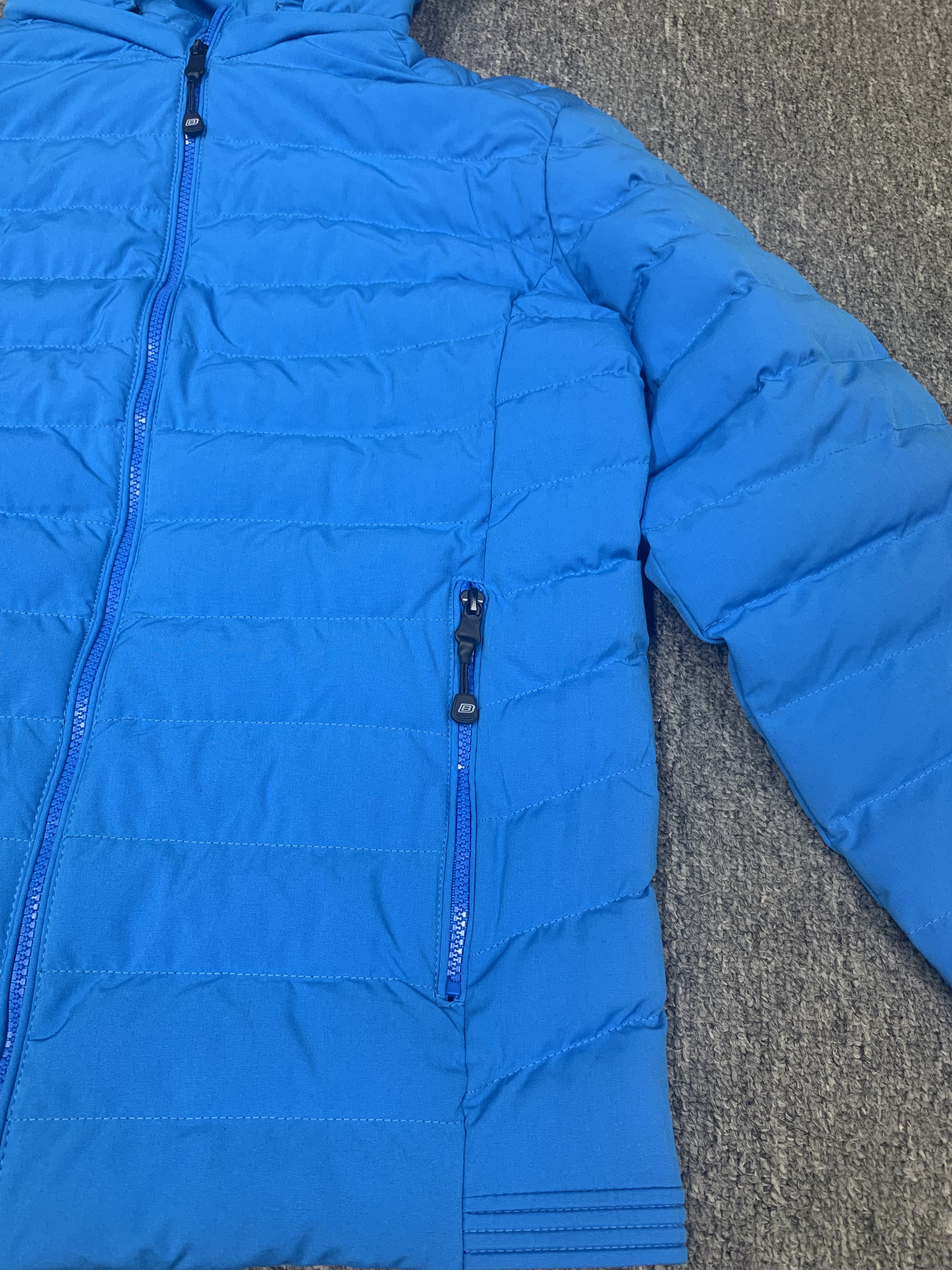 Read to ship- Men's  34/2000  Classic lightweight down jacket with hood for men; cotton coat.