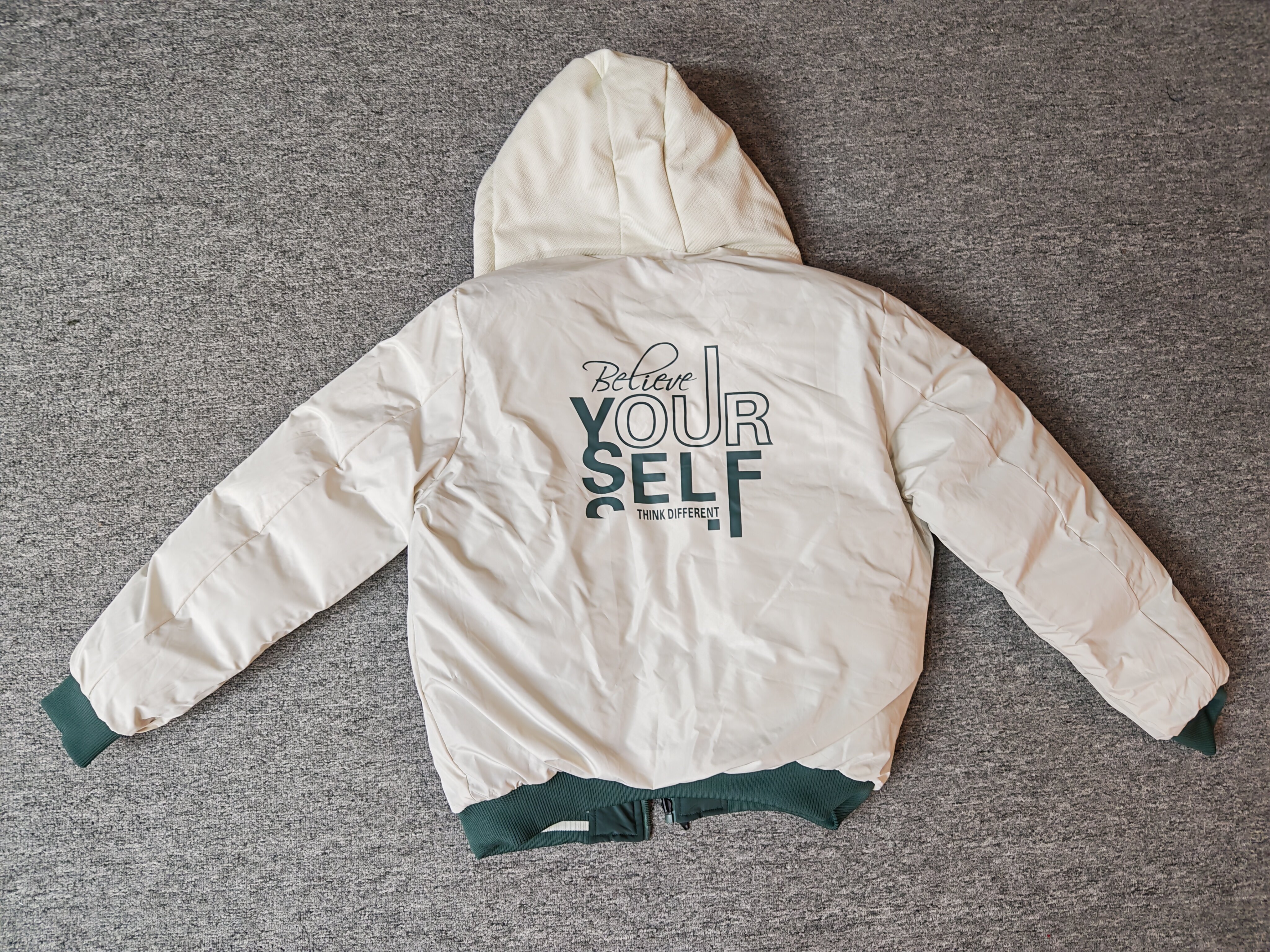 Read to ship- Men's Italian hooded cotton jacket，double face jacket
