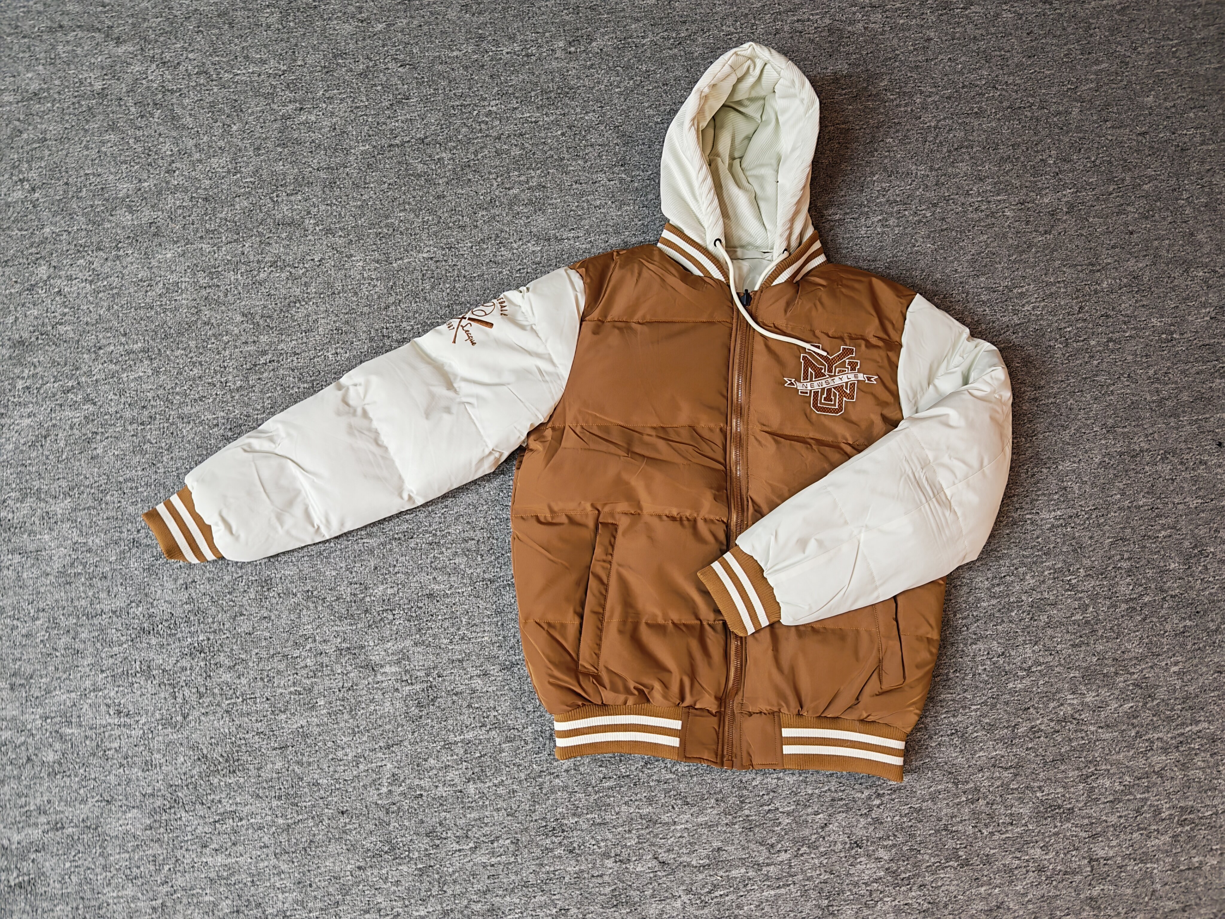 Read to ship- Men's Italian hooded cotton jacket，double face jacket
