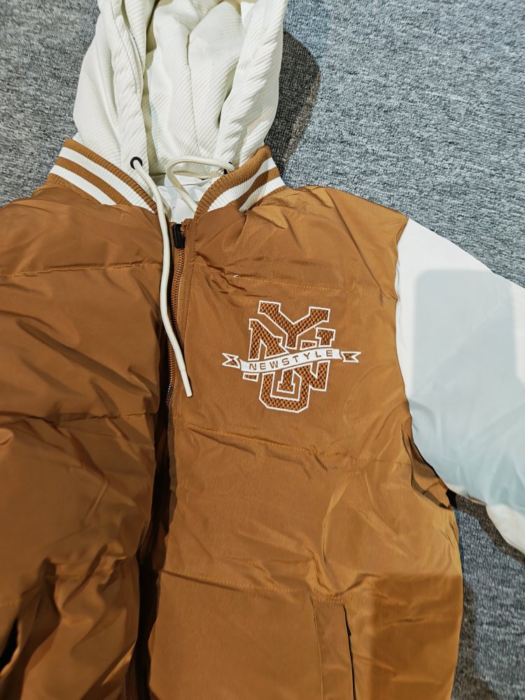 Read to ship- Men's Italian hooded cotton jacket，double face jacket