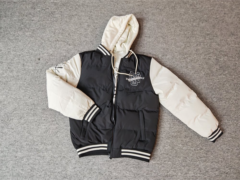 Read to ship- Men's Italian hooded cotton jacket，double face jacket